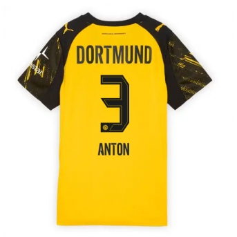 Billige Fotballdrakt Borussia Dortmund Waldemar Anton #3 Replika Hjemmedrakt Dame 2025-26 Kortermet